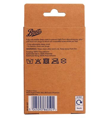 Boots Travel Eyeshade & Earplug Set