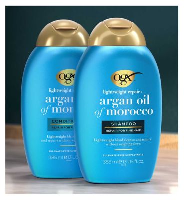 OGX Weightless Hydration Argan Oil Lightweight Conditioner For Fine Hair 385ml