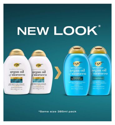 OGX Weightless Hydration Argan Oil Lightweight Conditioner For Fine Hair 385ml