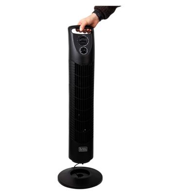 Black & Decker 30” Tower Fan with 2 Hour Auto Shut Off in Black