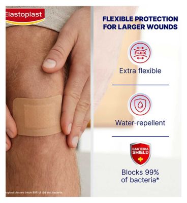 Elastoplast Flexible XL Fabric Plasters, 10 Pack