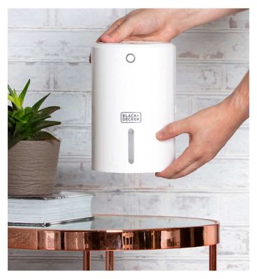 Black & Decker Portable Mini Dehumidifier with Low Noise Operation 900 ml Water Tank