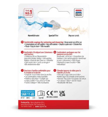 Alpine Swimsafe Filtered Earplugs 1 Pair