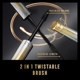 Max Factor Masterpiece 2 In 1 Lash WOW Volume & Length Mascara 001 Black 7ml