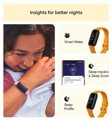 Fitbit Inspire 3 Health & Fitness Tracker Morning Glow