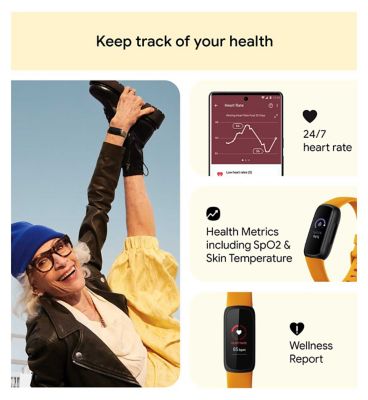 Fitbit Inspire 3 Health & Fitness Tracker Morning Glow