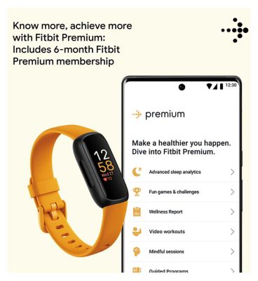 Fitbit Inspire 3 Health & Fitness Tracker Morning Glow