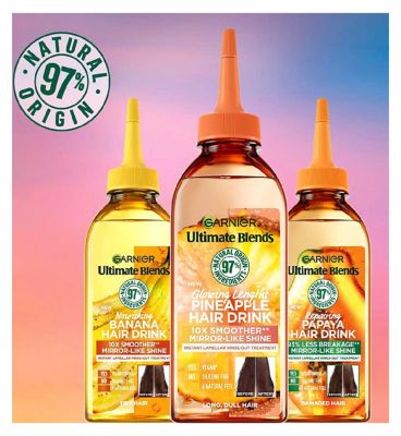 Garnier Ultimate Blends Glowing Lengths Pineapple Hair Drink Liquid Conditioner for Long Dull Hair 200ml