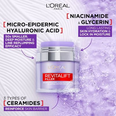 L'Oreal Revitalift Filler Plumping Water-Cream Micro-Epidermic Hyaluronic Acid