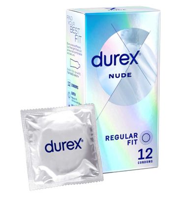 Durex Nude Condoms Enhanced Sensitivity - Regular Fit -12 pack