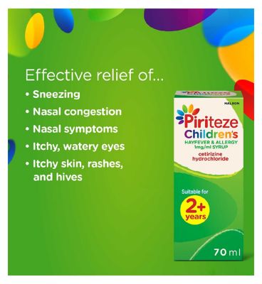 Piriteze Allergy Relief Syrup - 70ml
