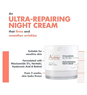 Avene Hyaluron Activ B3 Night Cream for Ageing Skin 40ml