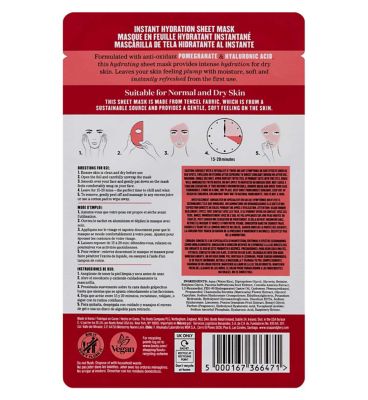 Soap & Glory Pomegranate & Hyaluronic Acid Instant Hydration Sheet Mask