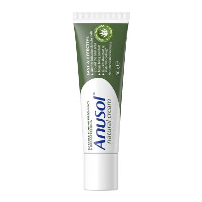 AnuSol Natural Cream for Soothes Itching, Instantly Cooling - 30 g Natural Cream
