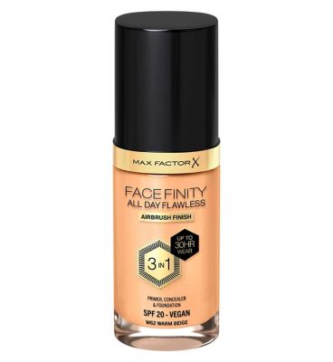 Max Factor Facefinity All Day Flawless 3 in 1 SPF 20 Vegan Foundation 30ml
