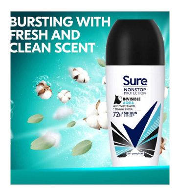 Sure Women Nonstop Invisible Aqua Antiperspirant Deodorant Roll On 50ml
