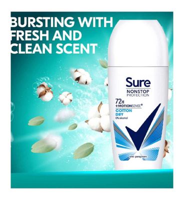 Sure Women Nonstop Cotton Dry Antiperspirant Deodorant Roll On 50ml