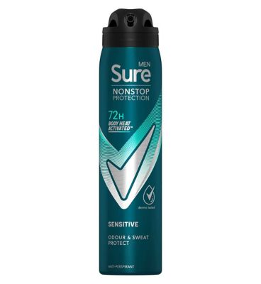 Sure Men Nonstop Protection Anti-Perspirant Aerosol Sensitive 250ml