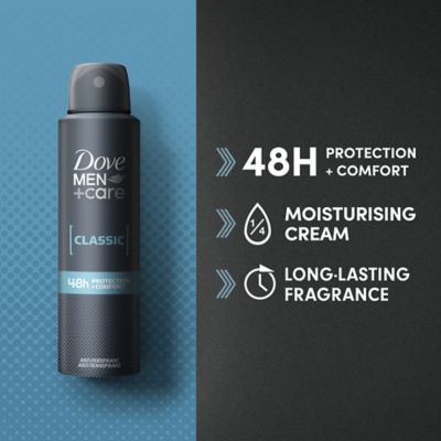Dove Men+Care Classic Antiperspirant Deodorant Aerosol 150ml