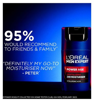 L'Oréal Men Expert Power Age Hyaluronic Acid Revitalising Moisturiser 50ml