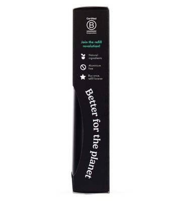 Wild Men's Black Case and Fresh Cotton and Sea Salt Deodorant Refill