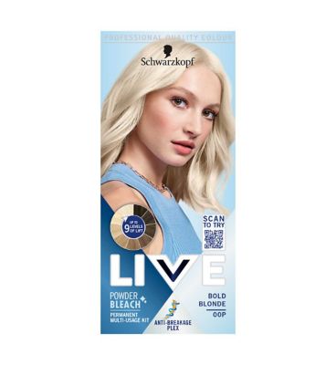 Schwarzkopf LIVE Powder Bleach Bold Blonde Permanent Hair Colour 00P
