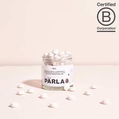 PÄRLA PRO High Gloss Whitening Sensitive Toothpaste Tabs for Remineralisation with Vitamin B12 - 62 Tabs