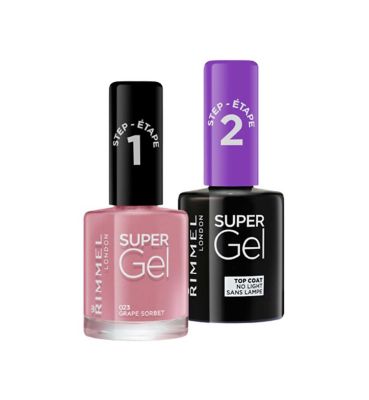 Rimmel London Supergel Grape Sorbet and Topcoat Duo