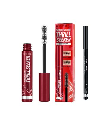 Rimmel London Thrill Seeker Mascara and Soft Kohl Eyeliner Bundle