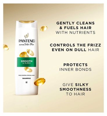 Pantene Pro-V Smooth & Sleek Shampoo, For Dull & Frizzy Hair, 500ML