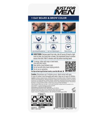 Just For Men 1-Day Beard & Brow Colour Black 9ml