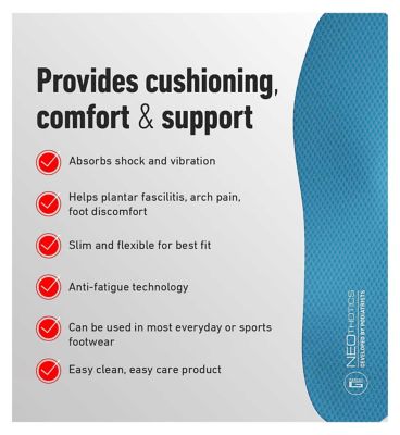 Neo G NeoThotics Pro-Flex Full Length Slimline Insoles L/XL Pair - size 8 - 11