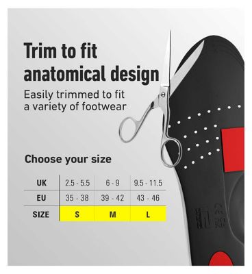 Neo G NeoThotics Pro-Expert Full Length Orthotic Insoles M Pair - size 6 - 9