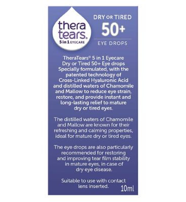 TheraTears Dry or Tired 50+ 5 in 1 Eye Drops 10ml