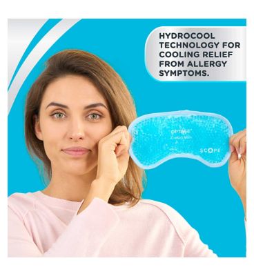 Optase Cooling Mask - Reusable Eye Mask with Hydrocool Technology - Relief from Allergy Symptoms, Digital Eye Strain and Dry Eye