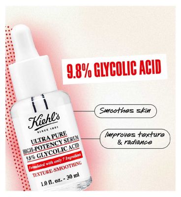 Kiehls Ultra Pure High-Potency Serum 9.8% Glycolic Acid (Texture-Smoothing) 30ml