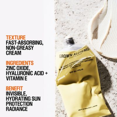 Grown Alchemist Natural Hydrating Sunscreen SPF30 Mineral Zinc-Oxide, Rosehip Oil  + Hyaluronic Acid 50ML