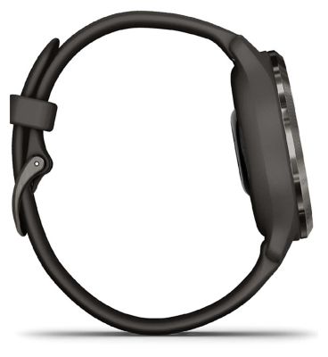 Garmin Venu® 2S Smartwatch - Slate Stainless Steel Bezel With Graphite Case And Silicone Band