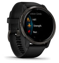 Garmin Venu® 2 Smartwatch - Slate Stainless Steel Bezel with Black Case And Silicone Band