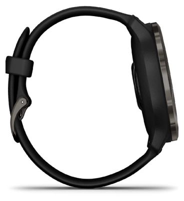Garmin Venu® 2 Smartwatch - Slate Stainless Steel Bezel with Black Case And Silicone Band