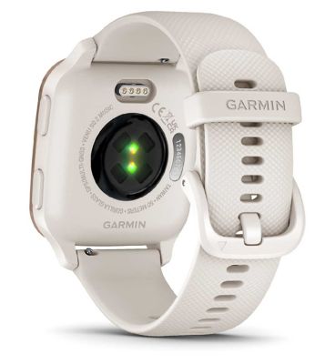 Garmin Venu® Sq 2 Music Smartwatch - Peach Gold Aluminium Bezel With Ivory Case and Silicone Band