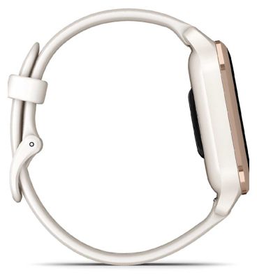Garmin Venu® Sq 2 Music Smartwatch - Peach Gold Aluminium Bezel With Ivory Case and Silicone Band