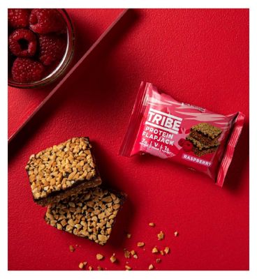 Tribe Plant Protein Flapjack Raspberry - 3 x 38g