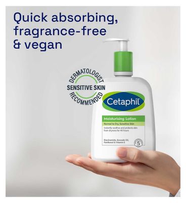 Cetaphil Moisturising Lotion, Lightweight Face & Body Moisturiser for Sensitive Skin 1L Family Size