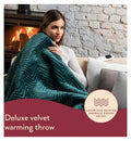Dreamland Herringbone Throw - Emerald Green