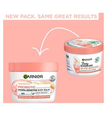 Garnier Probiotic Hydra-Sensitive Body Balm, Body Balm for Sensitive Skin, Vegan Formula, 380ml