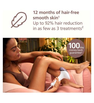 Philips Lumea 8000 Series, IPL Hair Removal Device with Pen Trimmer, 4 Attachments for Body, Face, Bikini & Underarms, BRI949/00