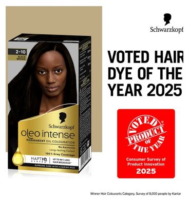Schwarzkopf Oleo Intense Permanent Oil Colour 2-10 Black Brown Hair Dye