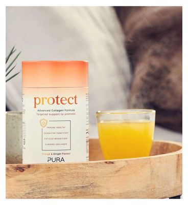 Pura Collagen Protect Advanced Collagen Formula Orange & Ginger