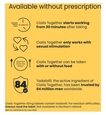 Cialis Together 10mg Tablets - Tadalafil - 8 Tablets